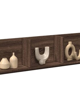 VidaXL Wandkast 100x16,5x30 cm bewerkt hout bruin eikenkleur