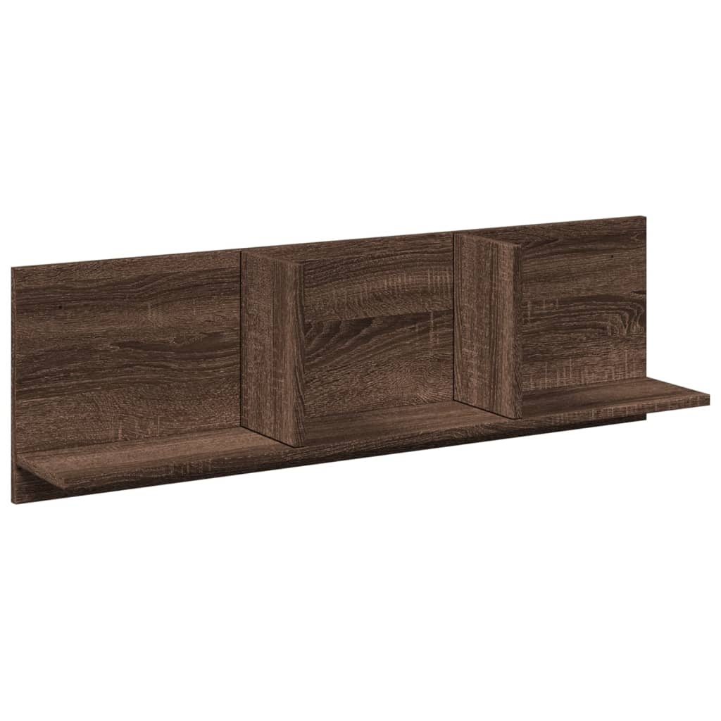 VidaXL Wandkast 100x16,5x30 cm bewerkt hout bruin eikenkleur