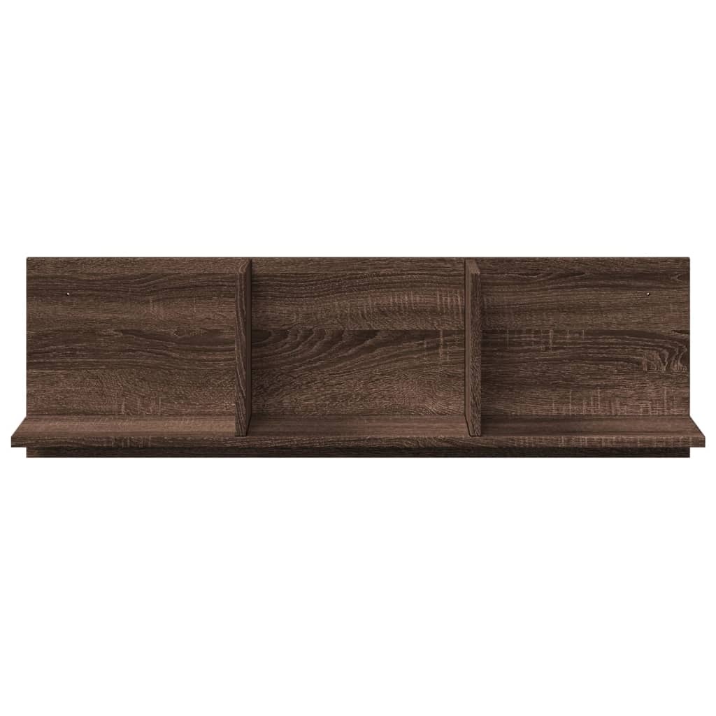 VidaXL Wandkast 100x16,5x30 cm bewerkt hout bruin eikenkleur
