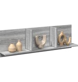 VidaXL Wandkast 100x16,5x30 cm bewerkt hout grijs sonoma eikenkleurig