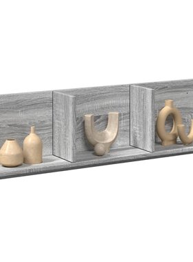 VidaXL Wandkast 100x16,5x30 cm bewerkt hout grijs sonoma eikenkleurig