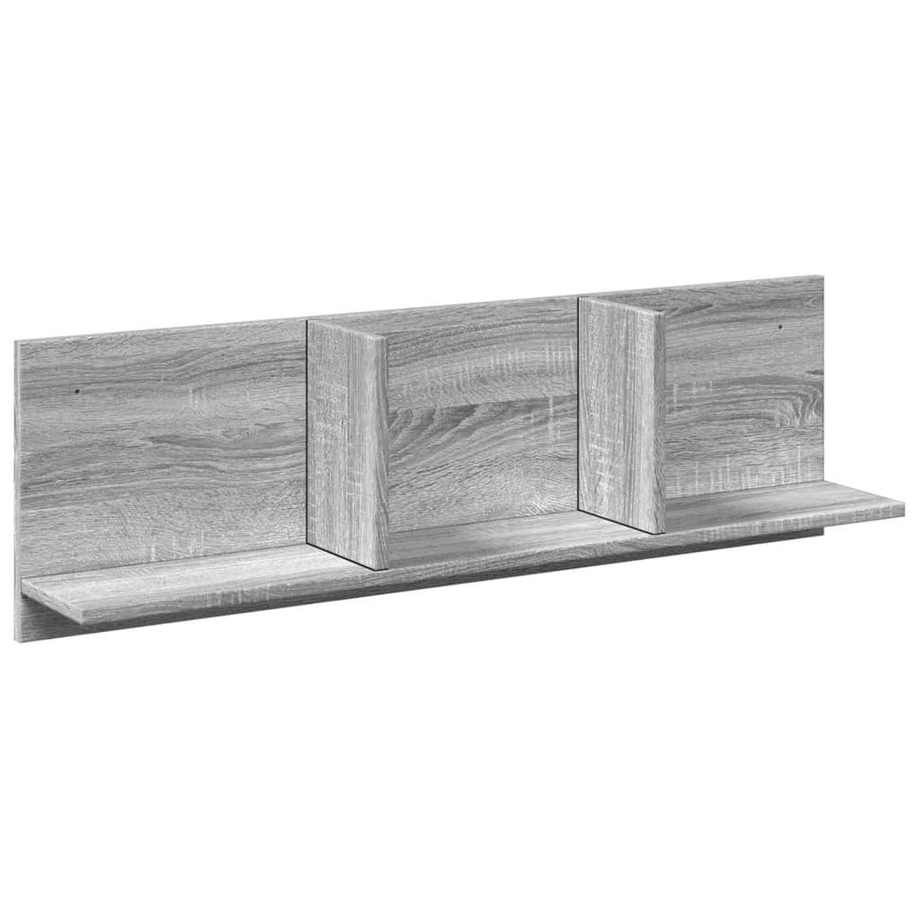 VidaXL Wandkast 100x16,5x30 cm bewerkt hout grijs sonoma eikenkleurig