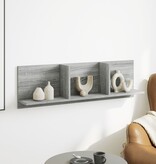 VidaXL Wandkast 100x16,5x30 cm bewerkt hout grijs sonoma eikenkleurig