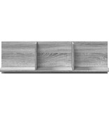 VidaXL Wandkast 100x16,5x30 cm bewerkt hout grijs sonoma eikenkleurig
