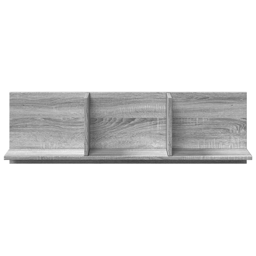 VidaXL Wandkast 100x16,5x30 cm bewerkt hout grijs sonoma eikenkleurig