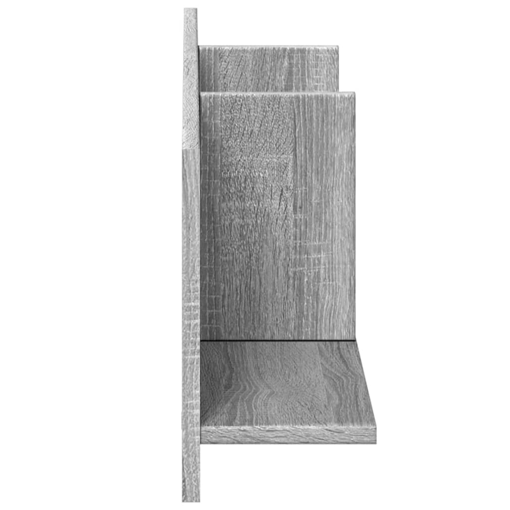 VidaXL Wandkast 100x16,5x30 cm bewerkt hout grijs sonoma eikenkleurig
