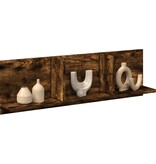 VidaXL Wandkast 100x16,5x30 cm bewerkt hout gerookt eikenkleurig