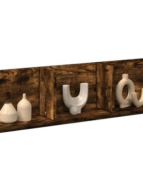 VidaXL Wandkast 100x16,5x30 cm bewerkt hout gerookt eikenkleurig