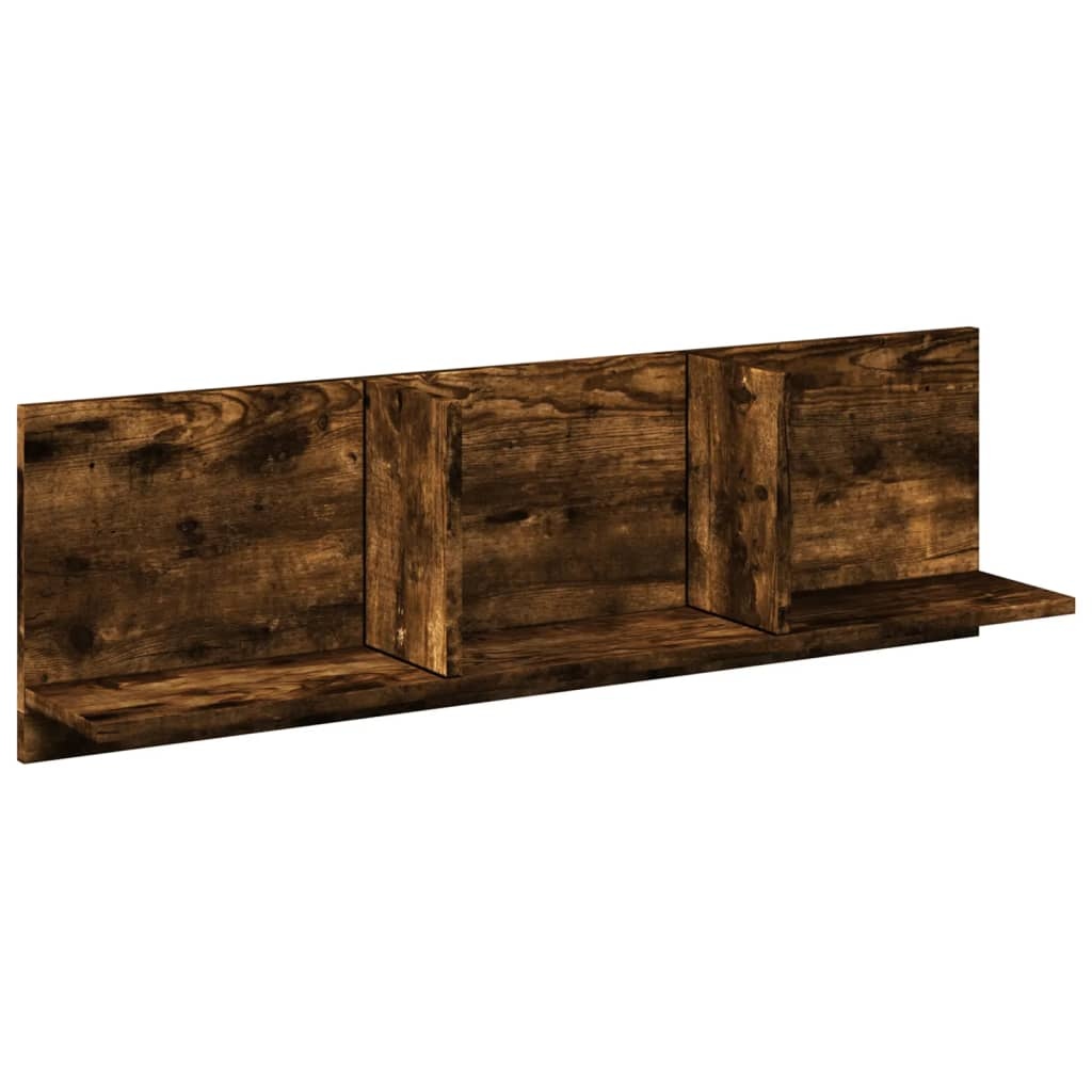 VidaXL Wandkast 100x16,5x30 cm bewerkt hout gerookt eikenkleurig