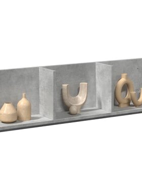VidaXL Wandkast 100x16,5x30 cm bewerkt hout betongrijs