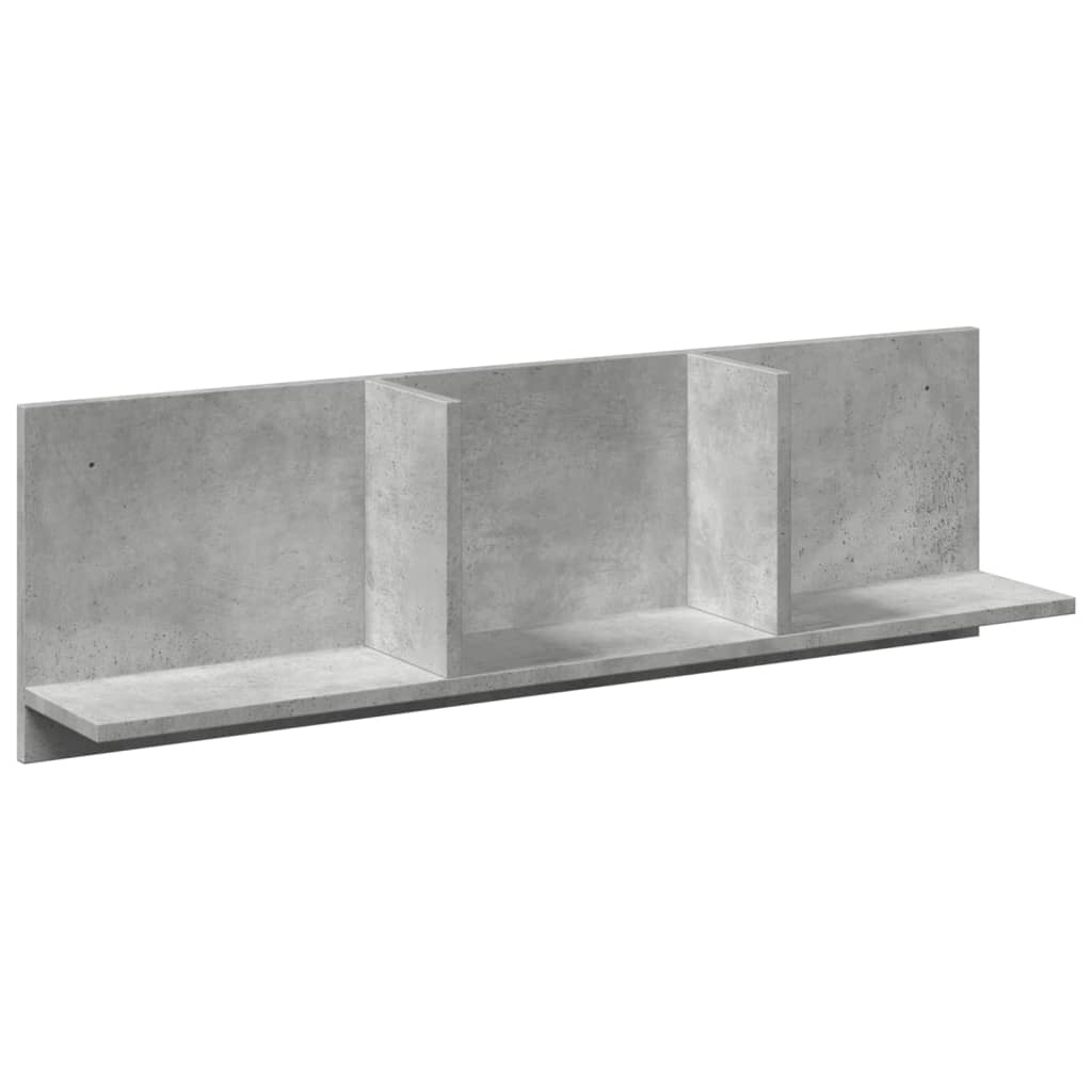 VidaXL Wandkast 100x16,5x30 cm bewerkt hout betongrijs