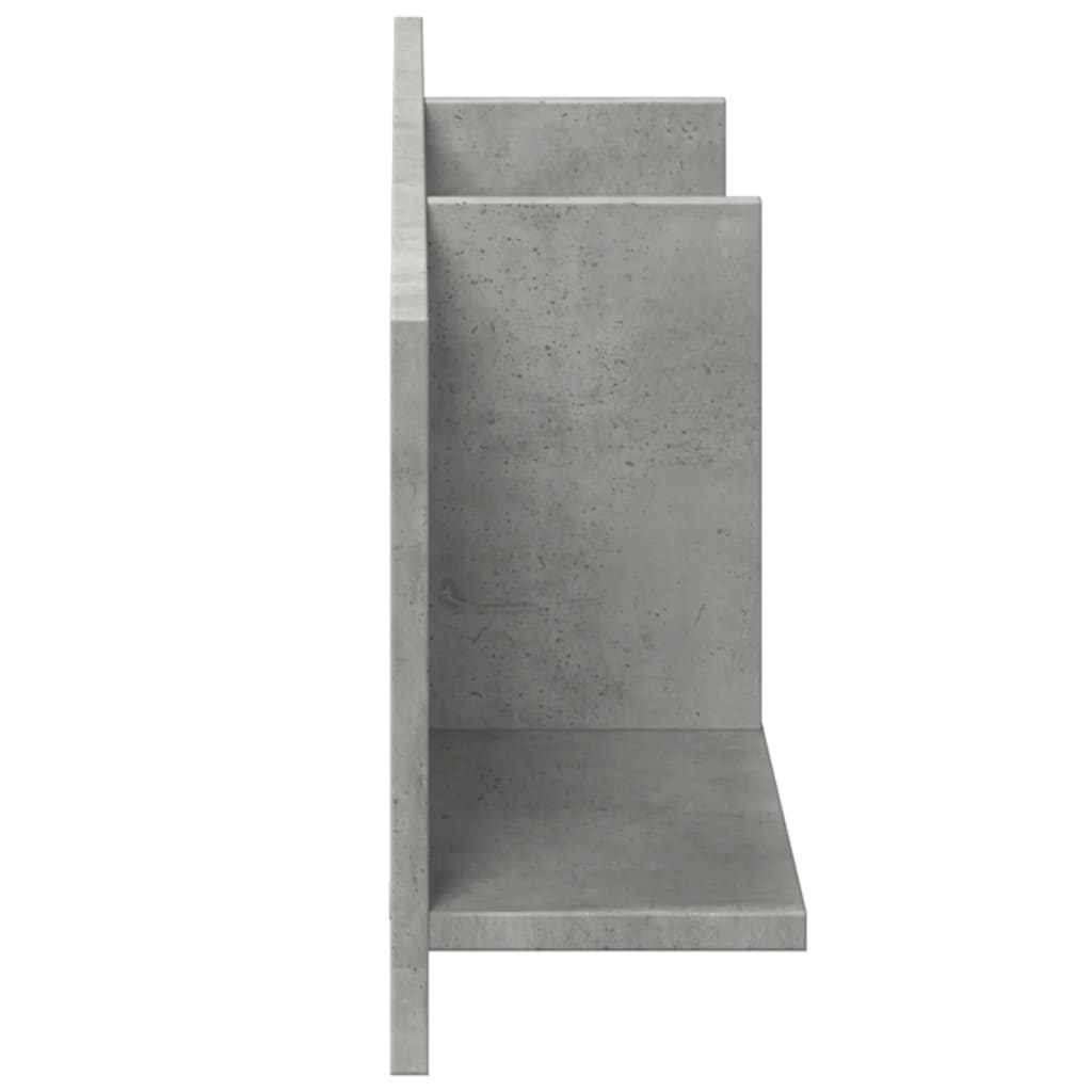 VidaXL Wandkast 100x16,5x30 cm bewerkt hout betongrijs