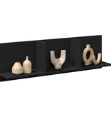 VidaXL Wandkast 100x16,5x30 cm bewerkt hout zwart