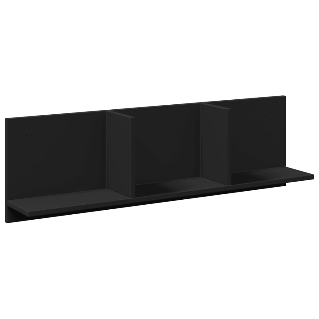 VidaXL Wandkast 100x16,5x30 cm bewerkt hout zwart