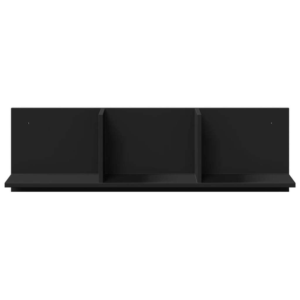 VidaXL Wandkast 100x16,5x30 cm bewerkt hout zwart