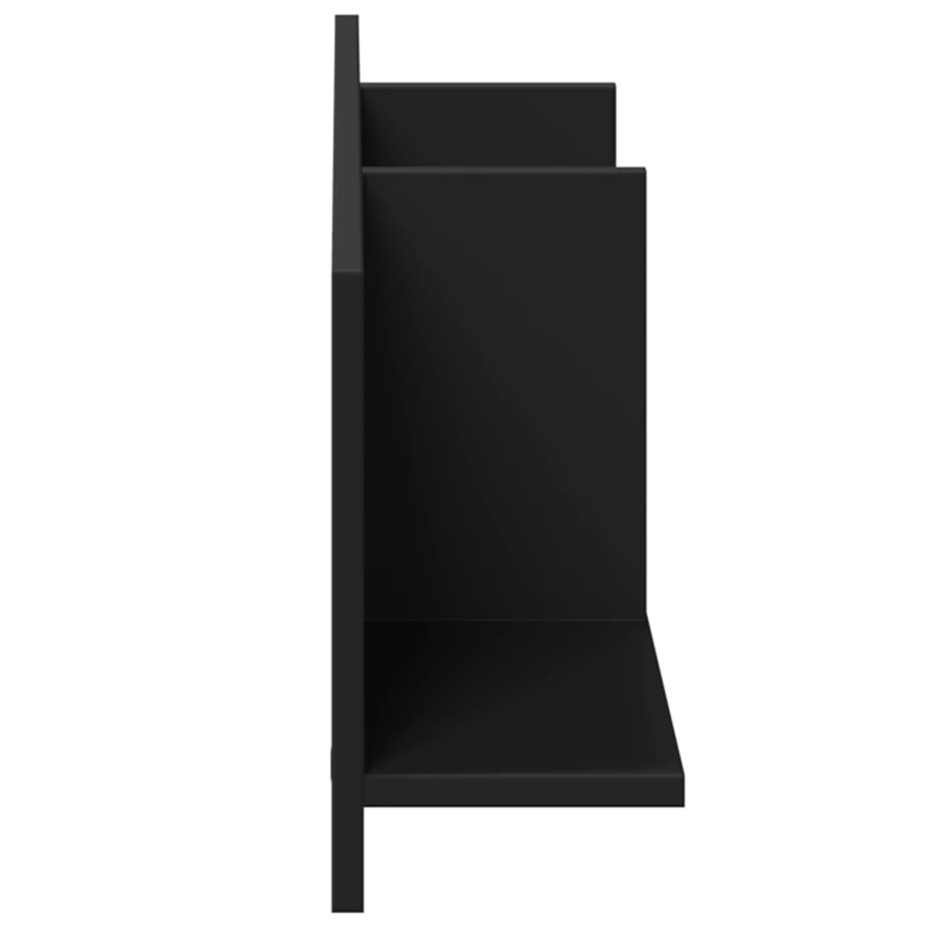 VidaXL Wandkast 100x16,5x30 cm bewerkt hout zwart