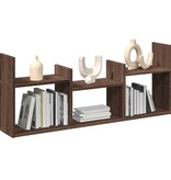VidaXL Wandkast 100x18x40 cm bewerkt hout bruin eikenkleur