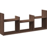 VidaXL Wandkast 100x18x40 cm bewerkt hout bruin eikenkleur