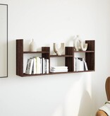 VidaXL Wandkast 100x18x40 cm bewerkt hout bruin eikenkleur