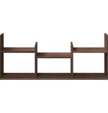 VidaXL Wandkast 100x18x40 cm bewerkt hout bruin eikenkleur