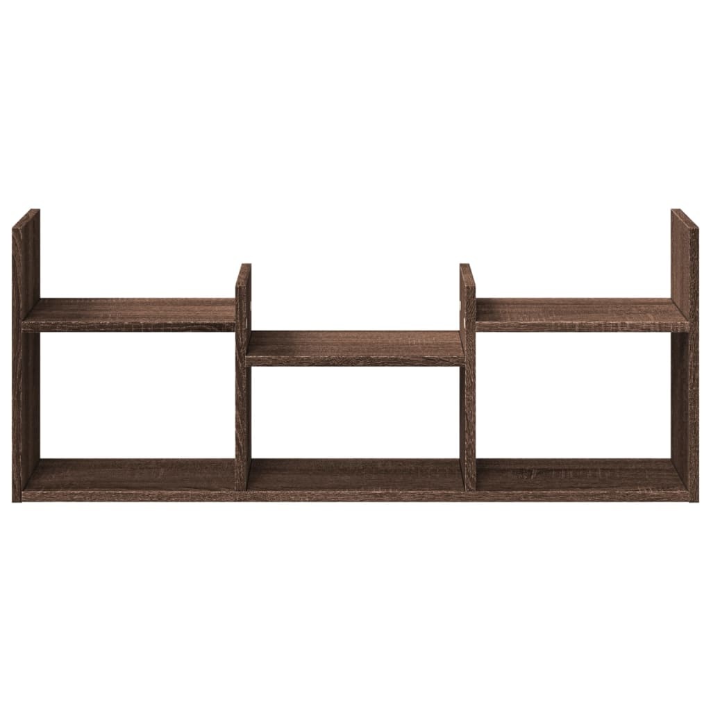 VidaXL Wandkast 100x18x40 cm bewerkt hout bruin eikenkleur