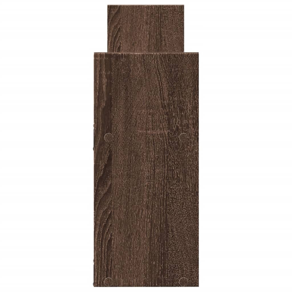VidaXL Wandkast 100x18x40 cm bewerkt hout bruin eikenkleur
