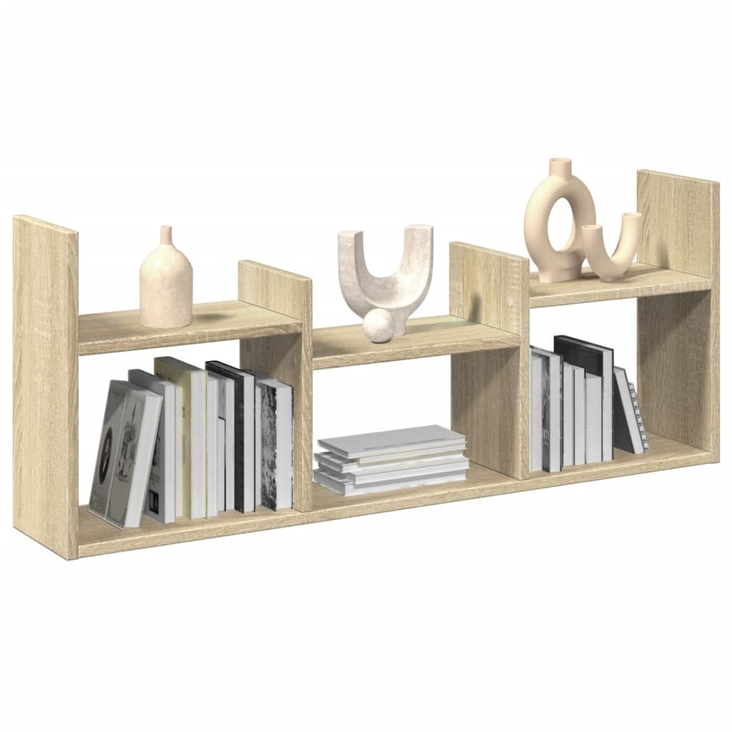 VidaXL Wandkast 100x18x40 cm bewerkt hout sonoma eikenkleurig
