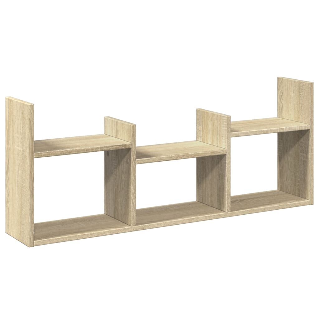 VidaXL Wandkast 100x18x40 cm bewerkt hout sonoma eikenkleurig