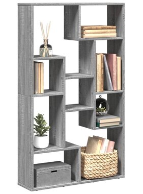VidaXL Boekenkast 72x20x120 cm bewerkt hout grijs sonoma eikenkleurig