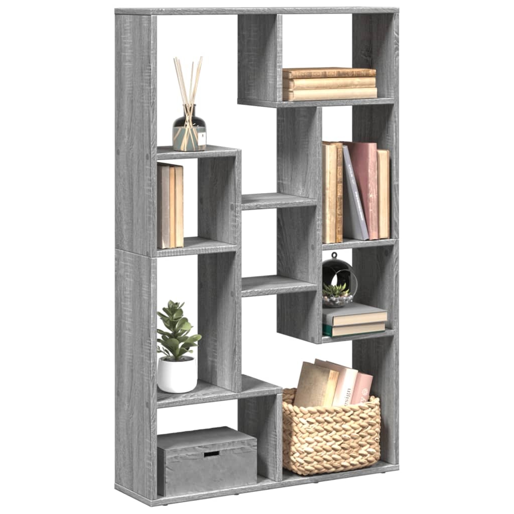 VidaXL Boekenkast 72x20x120 cm bewerkt hout grijs sonoma eikenkleurig