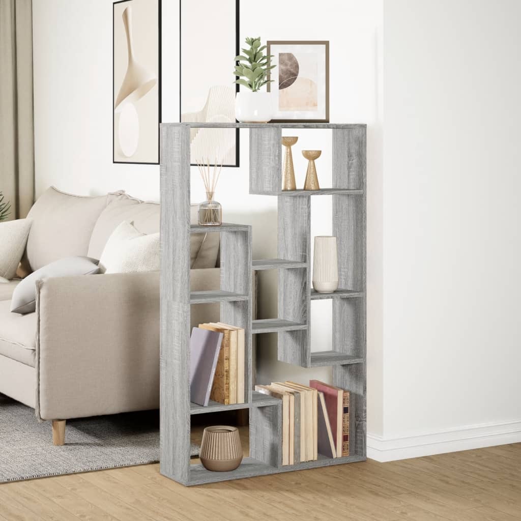 VidaXL Boekenkast 72x20x120 cm bewerkt hout grijs sonoma eikenkleurig