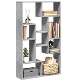 VidaXL Boekenkast 72x20x120 cm bewerkt hout betongrijs
