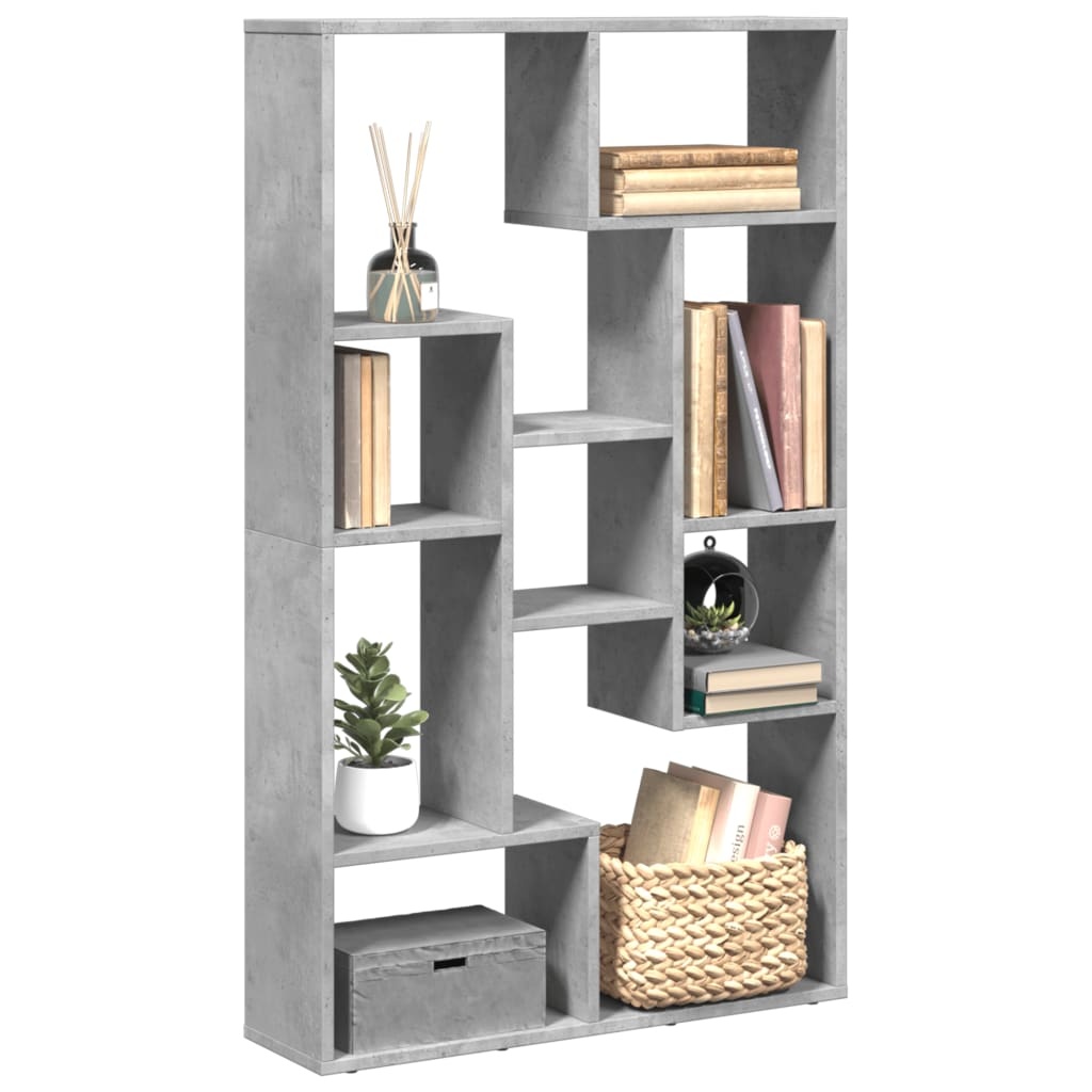 VidaXL Boekenkast 72x20x120 cm bewerkt hout betongrijs