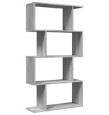 VidaXL Kamerscherm / boekenkast 4-laags 70x24x129 cm hout grijs sonoma