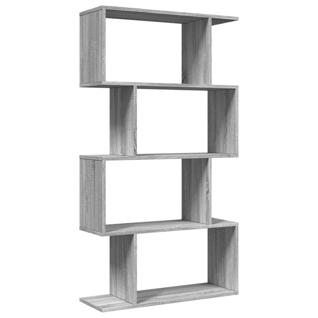 VidaXL Kamerscherm / boekenkast 4-laags 70x24x129 cm hout grijs sonoma