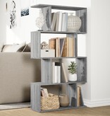 VidaXL Kamerscherm / boekenkast 4-laags 70x24x129 cm hout grijs sonoma