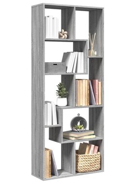 VidaXL Kamerscherm / boekenkast 67x25x161,5 cm hout grijs sonoma eiken