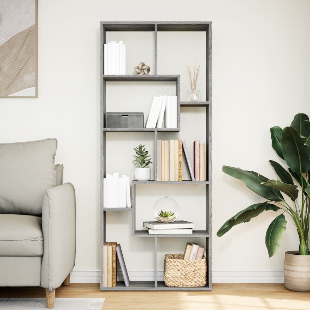 VidaXL Kamerscherm / boekenkast 67x25x161,5 cm hout grijs sonoma eiken