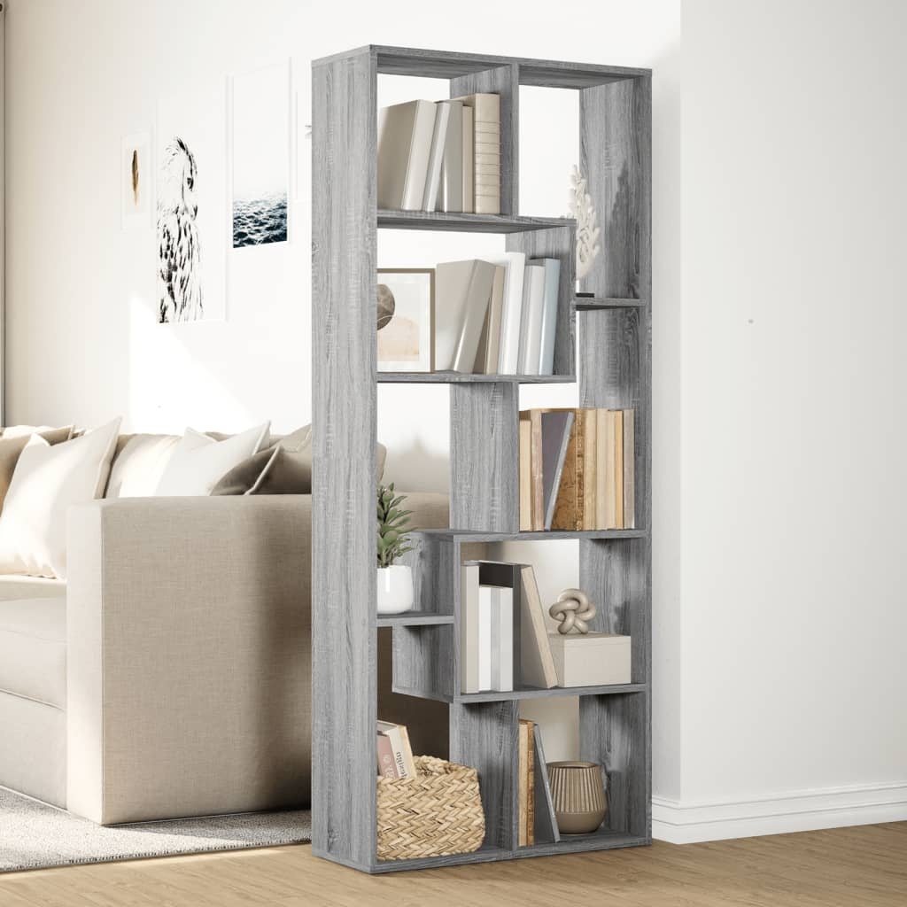 VidaXL Kamerscherm / boekenkast 67x25x161,5 cm hout grijs sonoma eiken