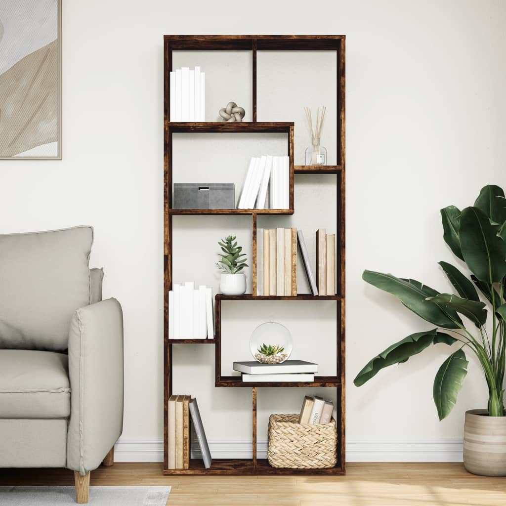VidaXL Kamerscherm / boekenkast 67x25x161,5 cm hout gerookt eiken