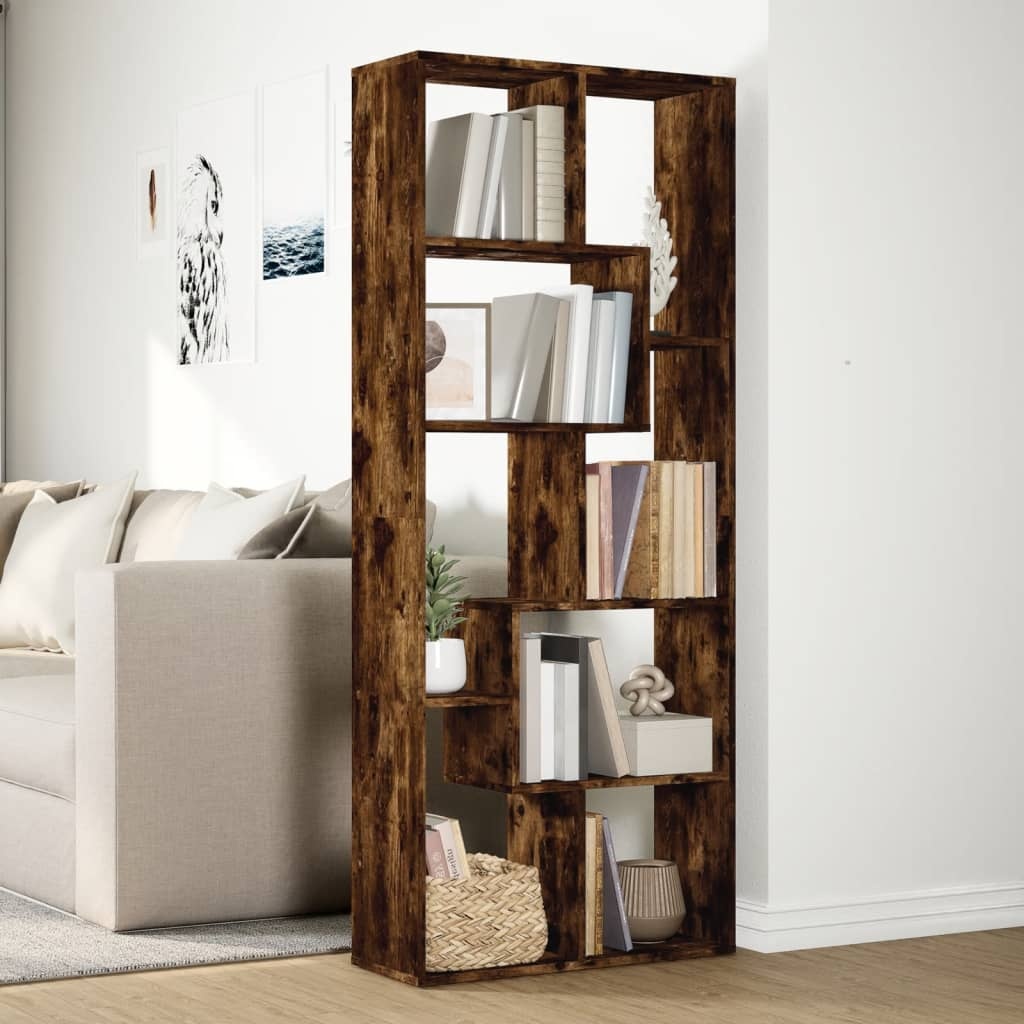 VidaXL Kamerscherm / boekenkast 67x25x161,5 cm hout gerookt eiken