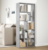 VidaXL Kamerscherm / boekenkast 67x25x161,5 cm bewerkt hout betongrijs