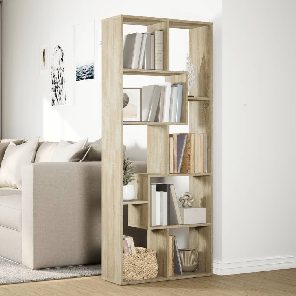VidaXL Kamerscherm / boekenkast 67x25x161,5 cm hout sonoma eikenkleur