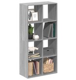 VidaXL Kamerscherm / boekenkast 69,5x29x137,5 cm hout grijs sonoma eik