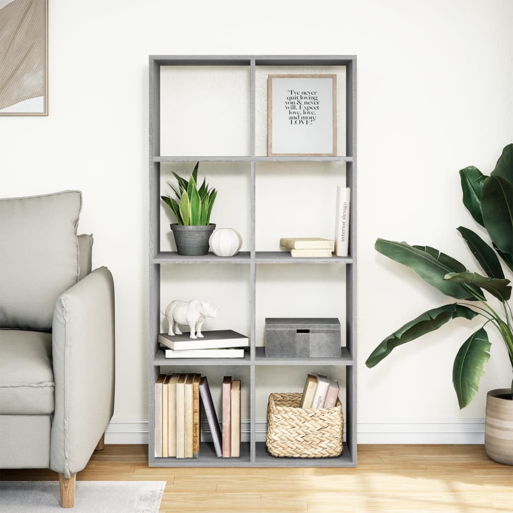 VidaXL Kamerscherm / boekenkast 69,5x29x137,5 cm hout grijs sonoma eik