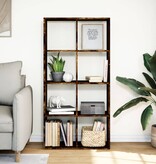 VidaXL Kamerscherm / boekenkast 69,5x29x137,5 cm hout gerookt eiken