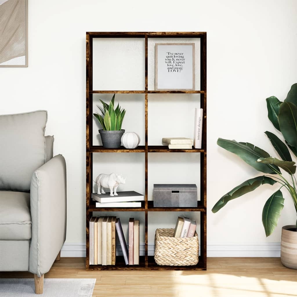 VidaXL Kamerscherm / boekenkast 69,5x29x137,5 cm hout gerookt eiken