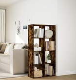 VidaXL Kamerscherm / boekenkast 69,5x29x137,5 cm hout gerookt eiken