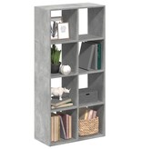 VidaXL Kamerscherm / boekenkast 69,5x29x137,5 cm hout betongrijs