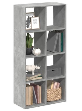 VidaXL Kamerscherm / boekenkast 69,5x29x137,5 cm hout betongrijs